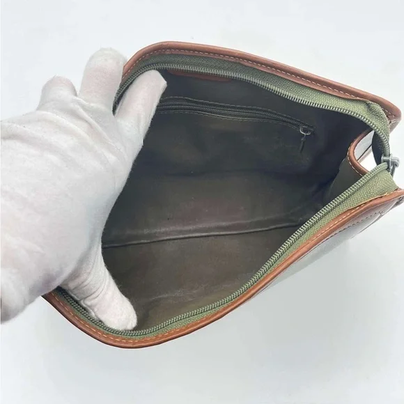 Dior Vintage Leather & Canvas Pouch - Free Gift Included